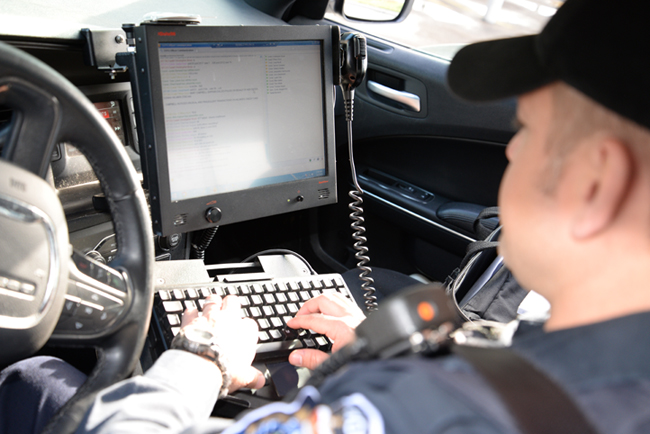 Officer in Car